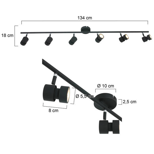 Steinhauer Spot natasja LED 7906zw zwart