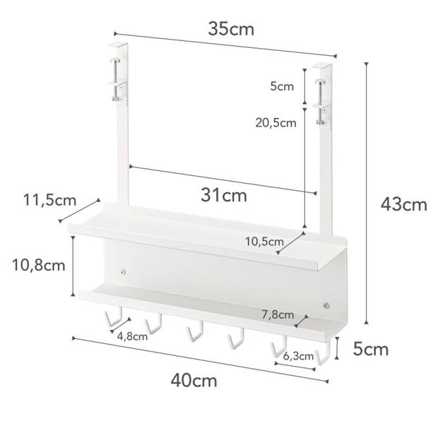 Yamazaki Kabel Organiser Bureau - Smart - Wit