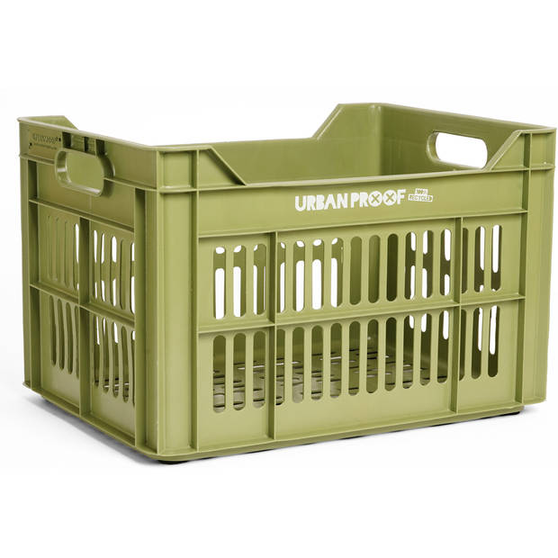 Urban Proof Fietskrat 30 liter Gerecycled Kunststof Olive Green