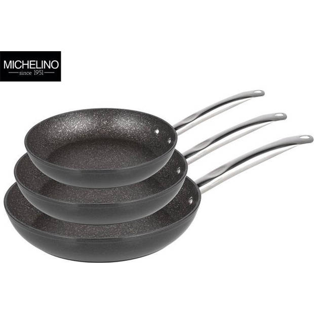 Michelino Aluminium Pannenset - 20/24/28 CM ? - Alle Warmtebronnen - Vaatwasserbestendig