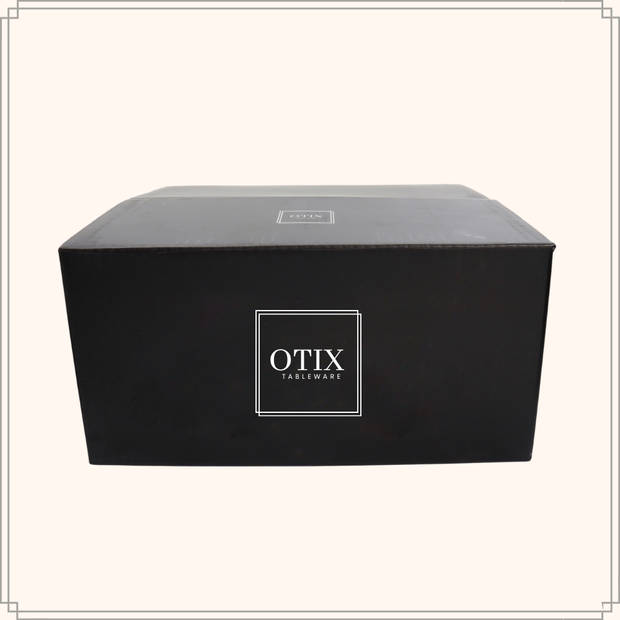 OTIX Taartplateau - 30cm - Wit met Gouden rand - Porselein - Crocus