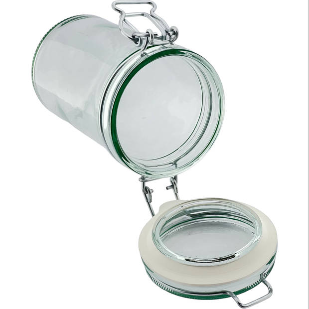 Weckpot opbergpot beugelpot met degelijke klemsluiting - 500ml - Glas - 3 Stuks