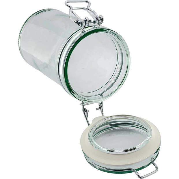 Weckpot voorraadpot beugelpot met degelijke klemsluiting - 500ml - Glas - 6 Stuks