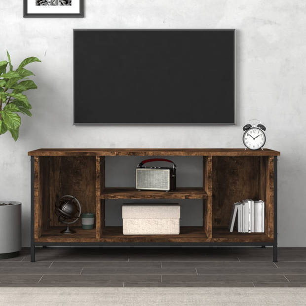 vidaXL Tv-meubel 102x35x45 cm bewerkt hout gerookt eikenkleurig