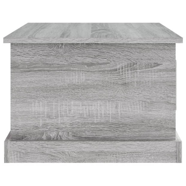 vidaXL Salontafel 50x50x35 cm bewerkt hout grijs