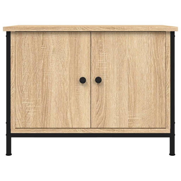 vidaXL Tv-meubel met deuren 60x35x45 cm bewerkt hout sonoma eikenkleur