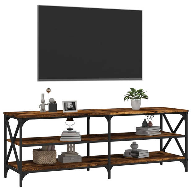 vidaXL Tv-meubel 140x40x50 cm bewerkt hout gerookt eikenkleurig