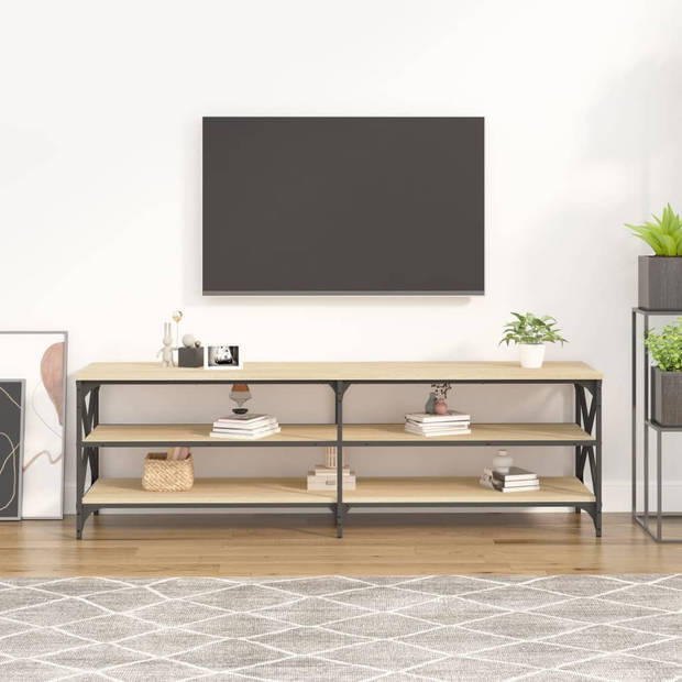 vidaXL Tv-meubel 160x40x50 cm bewerkt hout sonoma eikenkleurig