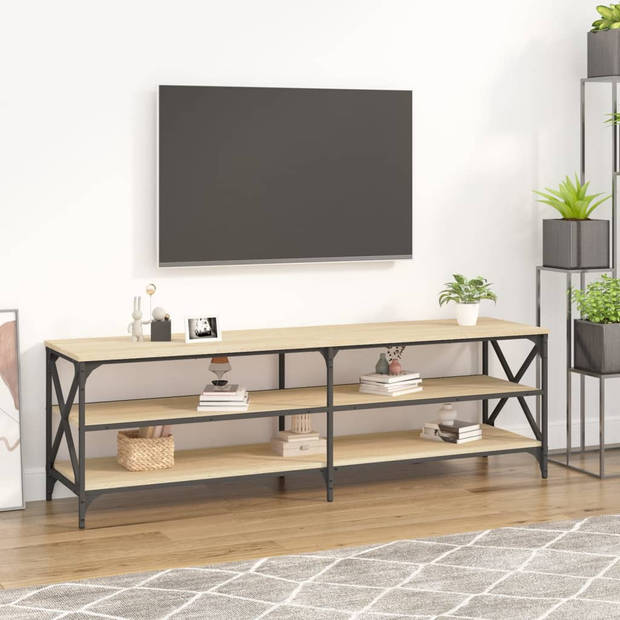 vidaXL Tv-meubel 160x40x50 cm bewerkt hout sonoma eikenkleurig