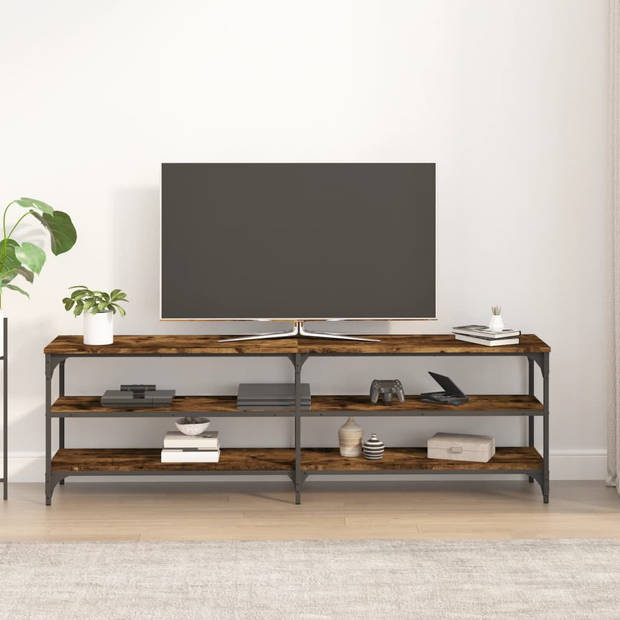 vidaXL Tv-meubel 160x30x50 cm bewerkt hout gerookt eikenkleurig