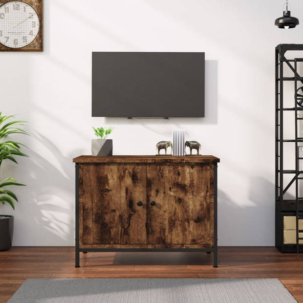 The Living Store TV-meubel - Trendy en praktisch - TV-meubel - 60 x 35 x 45 cm - Gerookt eiken