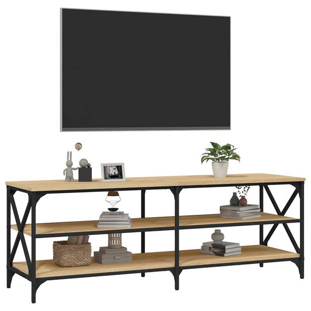 vidaXL Tv-meubel 140x40x50 cm bewerkt hout sonoma eikenkleurig