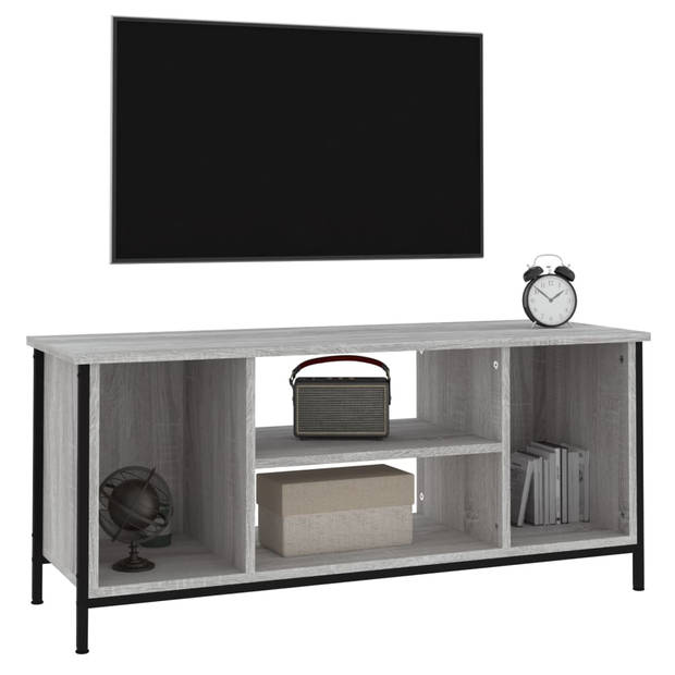 vidaXL Tv-meubel 102x35x45 cm bewerkt hout grijs sonoma eikenkleurig