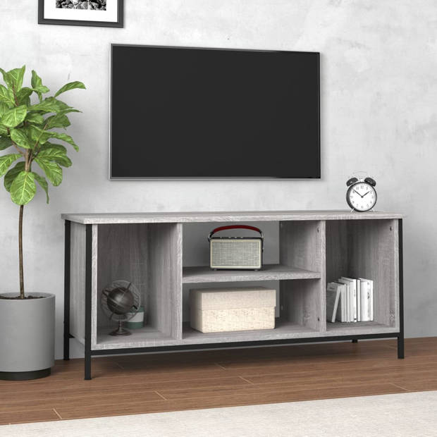 vidaXL Tv-meubel 102x35x45 cm bewerkt hout grijs sonoma eikenkleurig