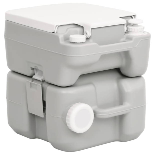 vidaXL Campingtoilet en watertankset draagbaar