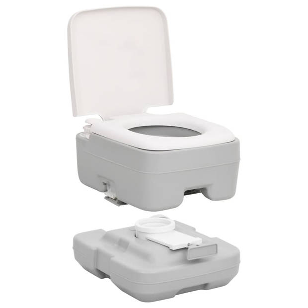 vidaXL Campingtoilet en wasbak draagbaar