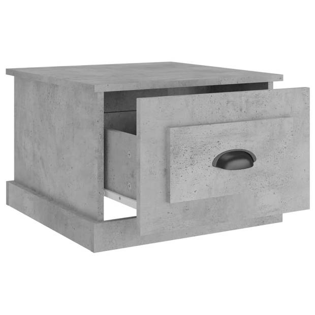 vidaXL Salontafel 50x50x35 cm bewerkt hout betongrijs