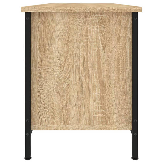 The Living Store tv-meubel Sonoma eiken - 102 x 35 x 45 cm - trendy ontwerp - duurzaam hout- voldoende opbergruimte -