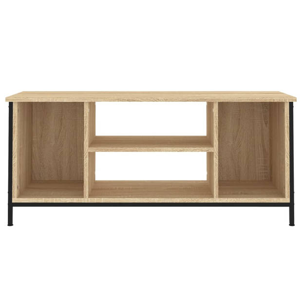 The Living Store tv-meubel Sonoma eiken - 102 x 35 x 45 cm - trendy ontwerp - duurzaam hout- voldoende opbergruimte -