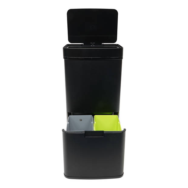 4cookz® Smart Waste Black M afvalscheidingsprullenbak met sensor 72 L