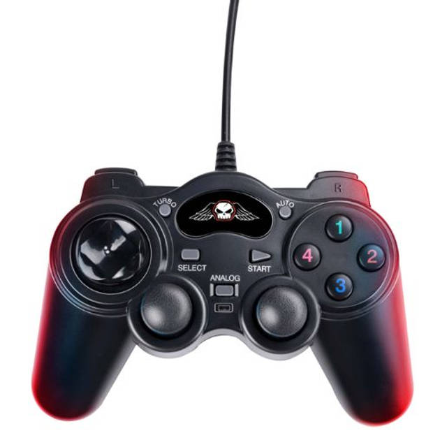 No Fear Gaming Controller - USB A - 1,5 M Kabel - Plug & Play - Controller Instelbaar - Zwart