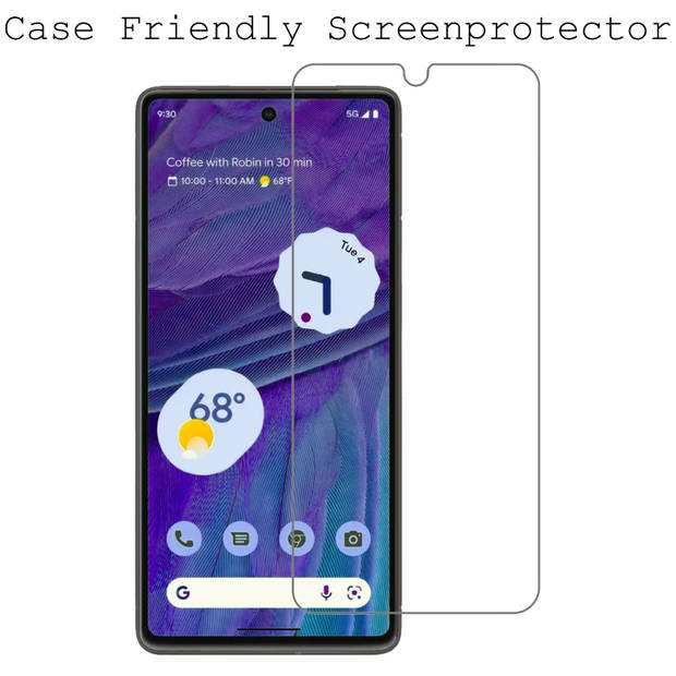 Basey Google Pixel 7a Screenprotector Tempered Glass - Google Pixel 7a Beschermglas Screen Protector Glas