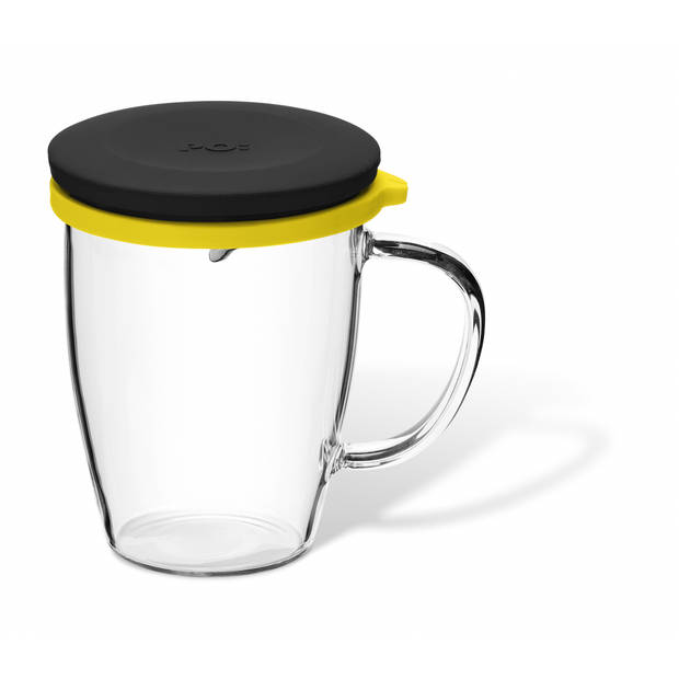 PO: Savor Tea Glass - black/yellow