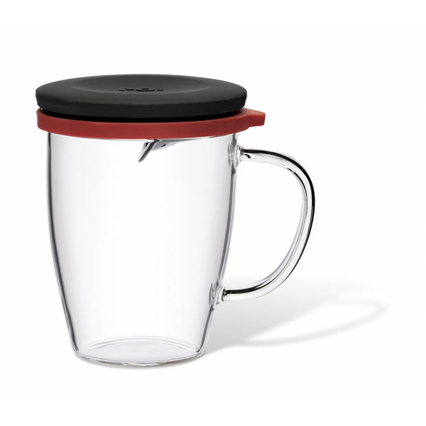 PO: Savor Tea Glass - black/red
