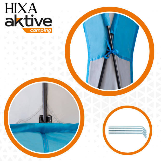 HIXA Aktive Partytent - Tent - Event - Shelter - Overzet - Wit - Blauw - 320x320x260cm