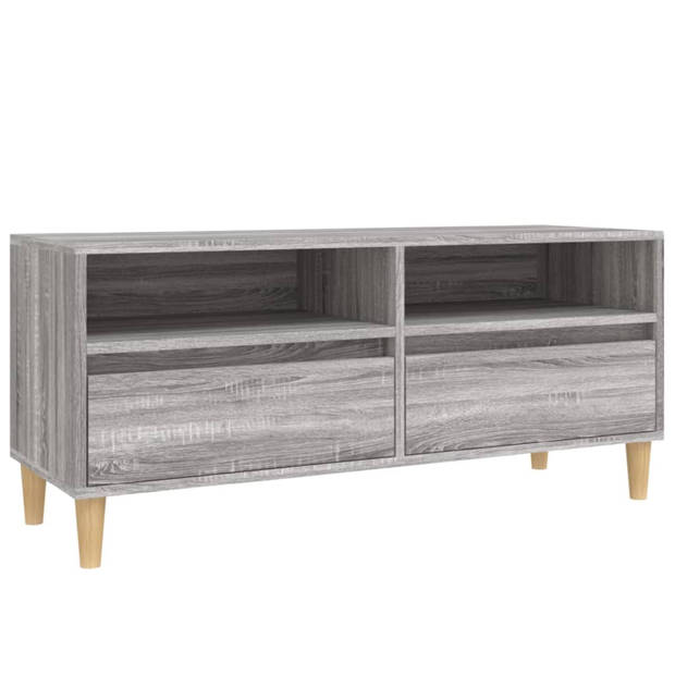 vidaXL Tv-meubel 100x34,5x44,5 cm bewerkt hout grijs sonoma eikenkleur