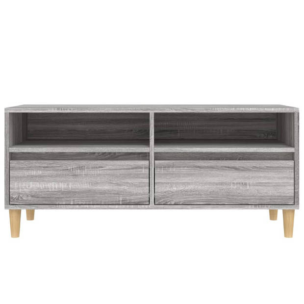 The Living Store TV-Kast - Klassiek - 100x34.5x44.5 cm - Grijs Sonoma Eiken