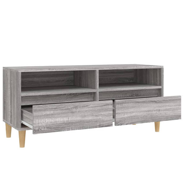 The Living Store TV-Kast - Klassiek - 100x34.5x44.5 cm - Grijs Sonoma Eiken