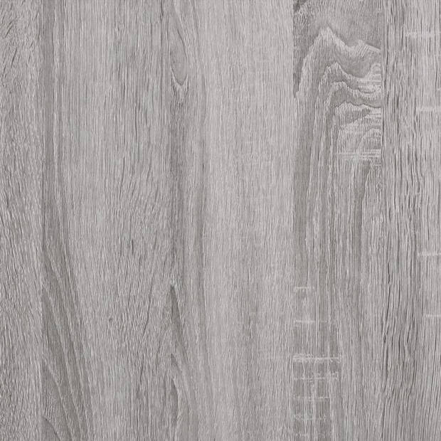 vidaXL Salontafel 55x55x36,5 cm bewerkt hout grijs sonoma eikenkleurig