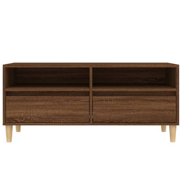 The Living Store TV-kast Classic eiken - 100 x 34.5 x 44.5 cm - Duurzaam en ruimtebesparend