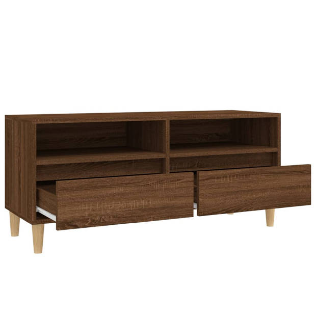 The Living Store TV-kast Classic eiken - 100 x 34.5 x 44.5 cm - Duurzaam en ruimtebesparend