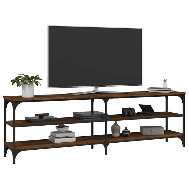 vidaXL Tv-meubel 160x30x50 cm bewerkt hout bruin eikenkleur