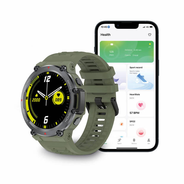 Smartwatch KSIX Oslo 1,5" Bluetooth 5.0 270 mAh Groen