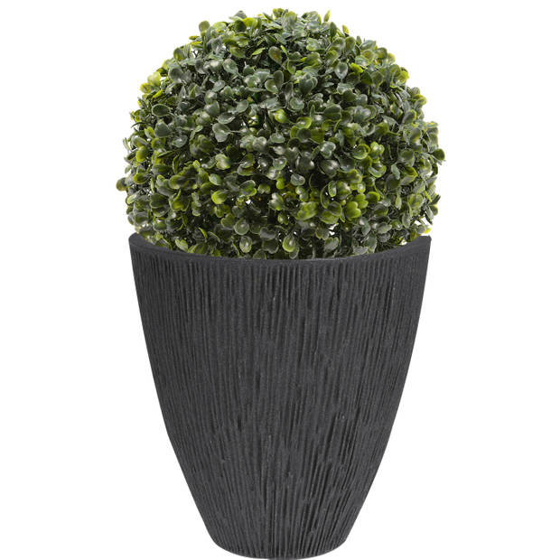 Pro Garden plantenpot/bloempot - Tuin - kunststof - antraciet grijs - D40 x H41 cm - Plantenpotten