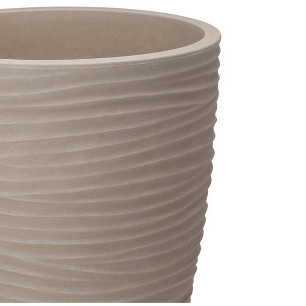 Pro Garden Plantenpot/bloempot Dunes - Tuin - stevig kunststof - zand/beige - D40 x H60 cm - Plantenpotten