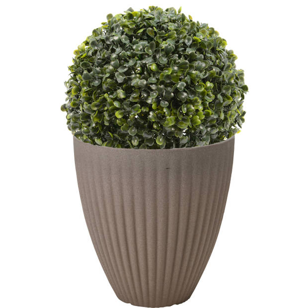 Pro Garden plantenpot/bloempot - Tuin - kunststof - lichtgrijs - D40 x H42 cm - Plantenpotten