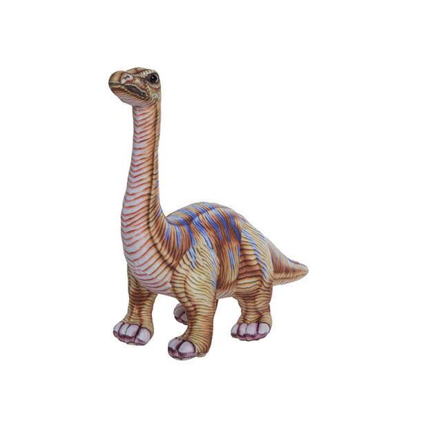 Speelgoed set van 2x pluche dino knuffels T-Rex en Apatosaurus van 30 cm - Knuffeldier