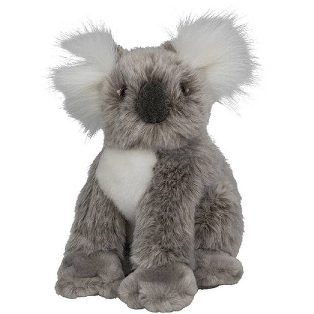 Pluche knuffel koala beer 18 cm met A5-size Happy Birthday wenskaart - Knuffeldier