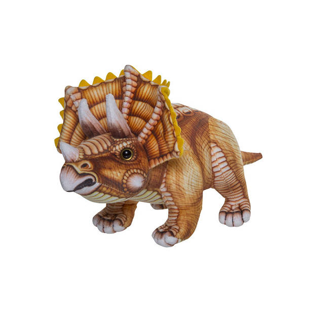 Speelgoed set van 2x pluche dino knuffels T-Rex en Triceratops van 30 cm - Knuffeldier