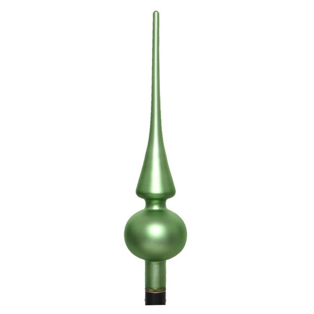 Glazen kerstboom piek groen mat 26 cm - kerstboompieken