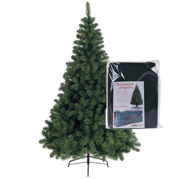 Bellatio Decorations kerstboom 150 cm met opbergzak - Kunstkerstboom