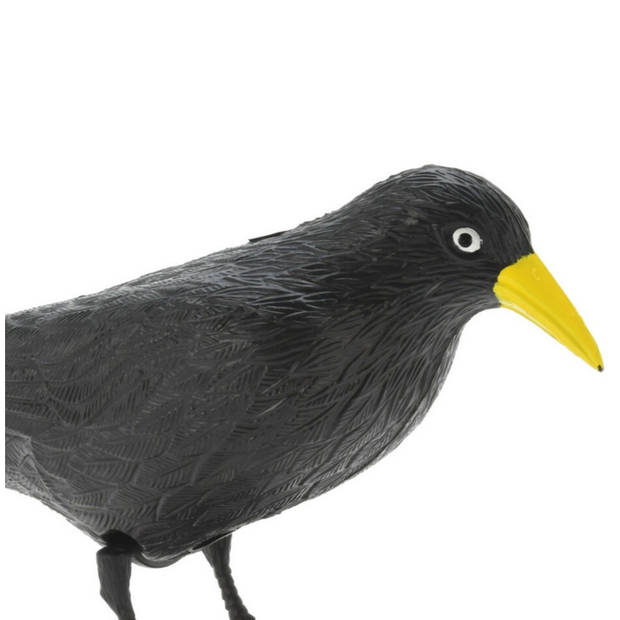 Raaf/kraai - zwart - vogelverschrikker/vogelverjager - 35 cm - Vogelverjagers