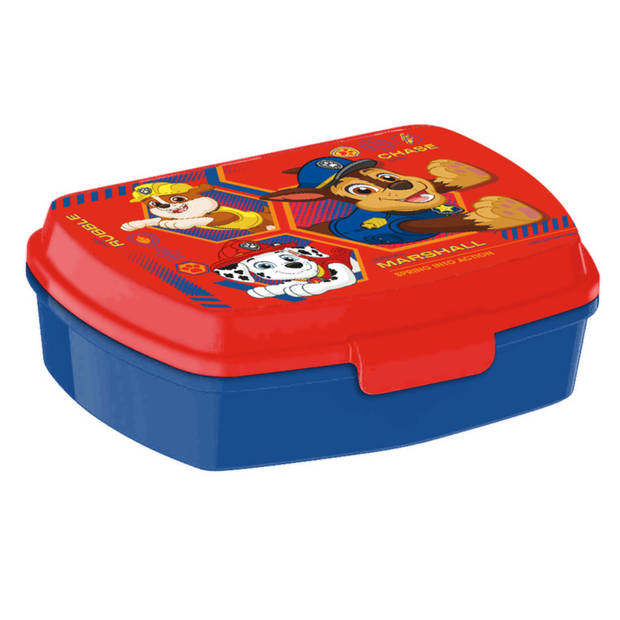 Paw Patrol lunchbox set voor kinderen - 3-delig - rood - aluminium - incl. gymtas/schooltas - Lunchboxen