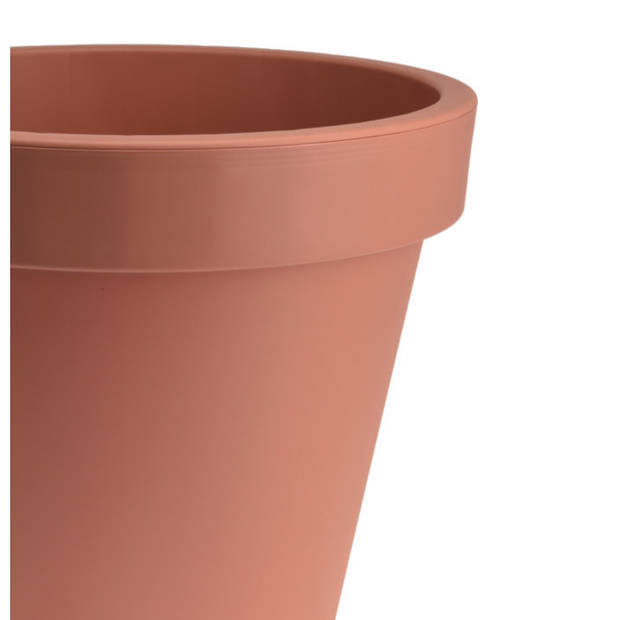 Bloempot/plantenpot voor buiten - 2x - kunststof - terracotta - D60 cm - Plantenbakken