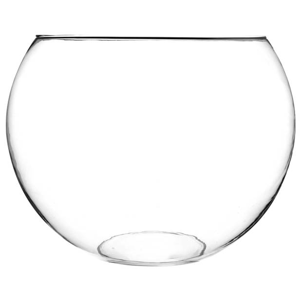 Atmosphera bloemenvaas Ronde Bol model - transparant - glas - H23 x D30 cm - Vazen