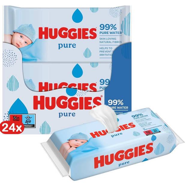 Huggies - Pure - Huggies - Pure - Billendoekjes - 1344 babydoekjes - 24 x 56